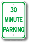 30 Minute Parking Sign