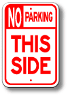 No Parking Header This Side Sign