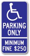 California State Handicap Parking Sign