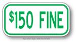 150 Fine Green Placard Sign