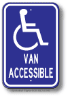 Van Accessible Handicap Sign