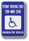 Georgia State Handicap Sign