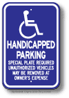 Massachusetts State Handicap Sign