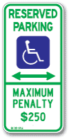 North Carolina State Handicap Dual Arrow Sign