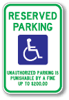 Tennessee State Handicap Sign