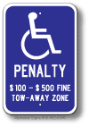 Virginia State Handicap Sign