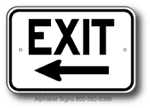 Exit Left Arrow Sign