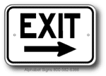 Exit Right Arrow Sign
