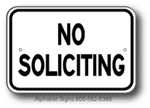 No Soliciting Sign