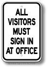 All Visitors Must Sign In At Office Sign