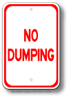 No Dumping Sign