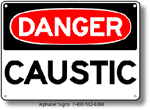 Caustic Safety Sign