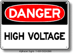 High Voltage Safety Sign