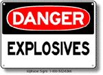 Explosives Safety Sign