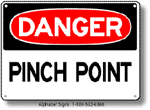 Pinch Point Safety Sign