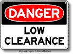 Low Clearance Safety Sign
