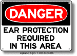 Ear Protection Required Safety Sign