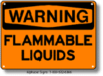 Flammable Liquids Safety Sign