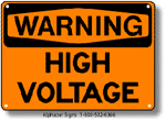 High Voltage Safety Sign