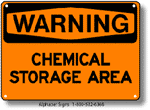 Chemical Storage Area Safety Sign
