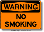 No Smoking Safety Sign