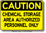 Chemical Storage Area Safety Sign