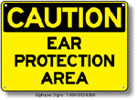 Ear Protection Area Safety Sign
