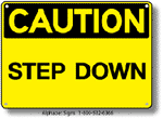Step Down Safety Sign
