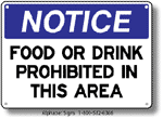 Food Or Drink Prohibited Safety Sign