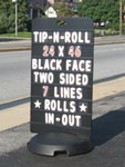 Tip and Roll Standard Sidewalk Sign Black