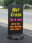 Tip and Roll Write On Wipe Off Sidewalk Sign Black
