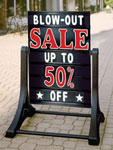 Swinger Deluxe Sidewalk Signs Black