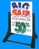Write-On Wash-Off Swinger Sidewalk Signs