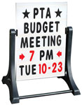 Swinger Sidewalk Signs Plus Big Letters