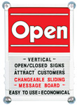 Open Business Hours Sign - Vertical