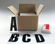 Sidewalk Sign Letters 4 inch White