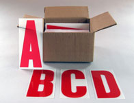 Sidewalk Sign Letters 6 inch White