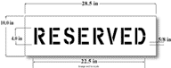 4 inch RESERVED Stencil