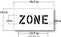 4 inch ZONE Stencil