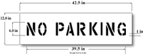 6 inch NO PARKING Stencil