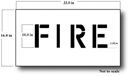 10 inch FIRE Stencil