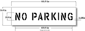 10 inch NO PARKING Stencil