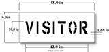 10 inch VISITOR Stencil