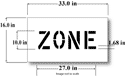 10 inch ZONE Stencil