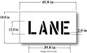 12 inch LANE Stencil