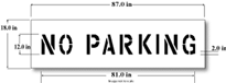 12 inch NO PARKING Stencil