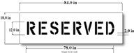 12 inch RESERVED Stencil