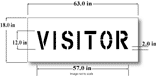 12 inch VISITOR Stencil