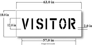 12 inch VISITOR Stencil