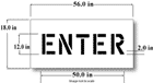 12 inch ENTER Stencil